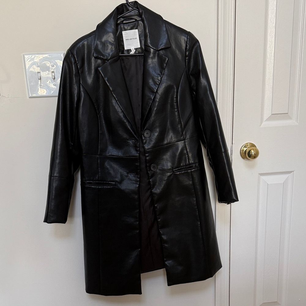 Avec Les Filles Black Leather Jacket